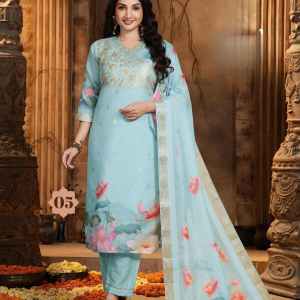 Artful Chanderi Silk Suits 6