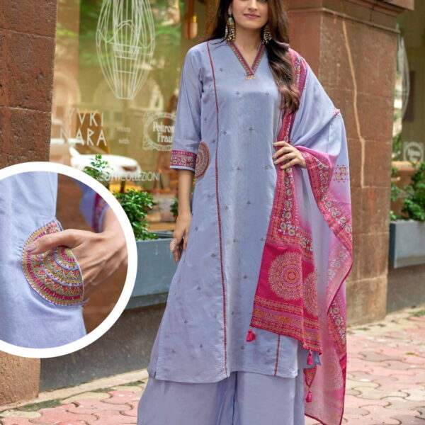 Aline Silk Embroidered suit 1