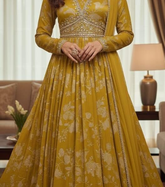 A Pure Chinon Grand Gown - Mustard