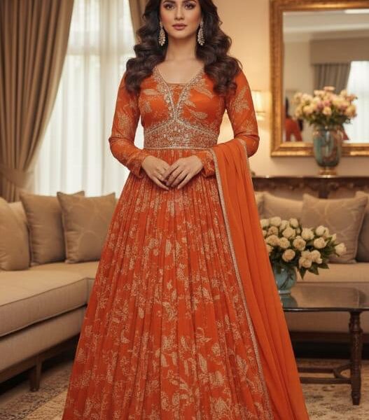 A Pure Chinon Grand Gown - orange